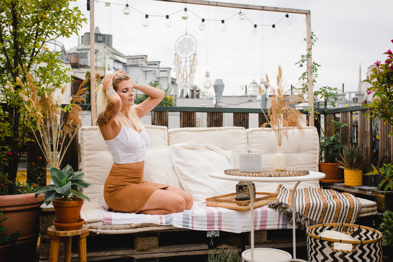 Boho Shooting über den Daechern von Wien fotografiert von Fotograf Markus Winkelbauer